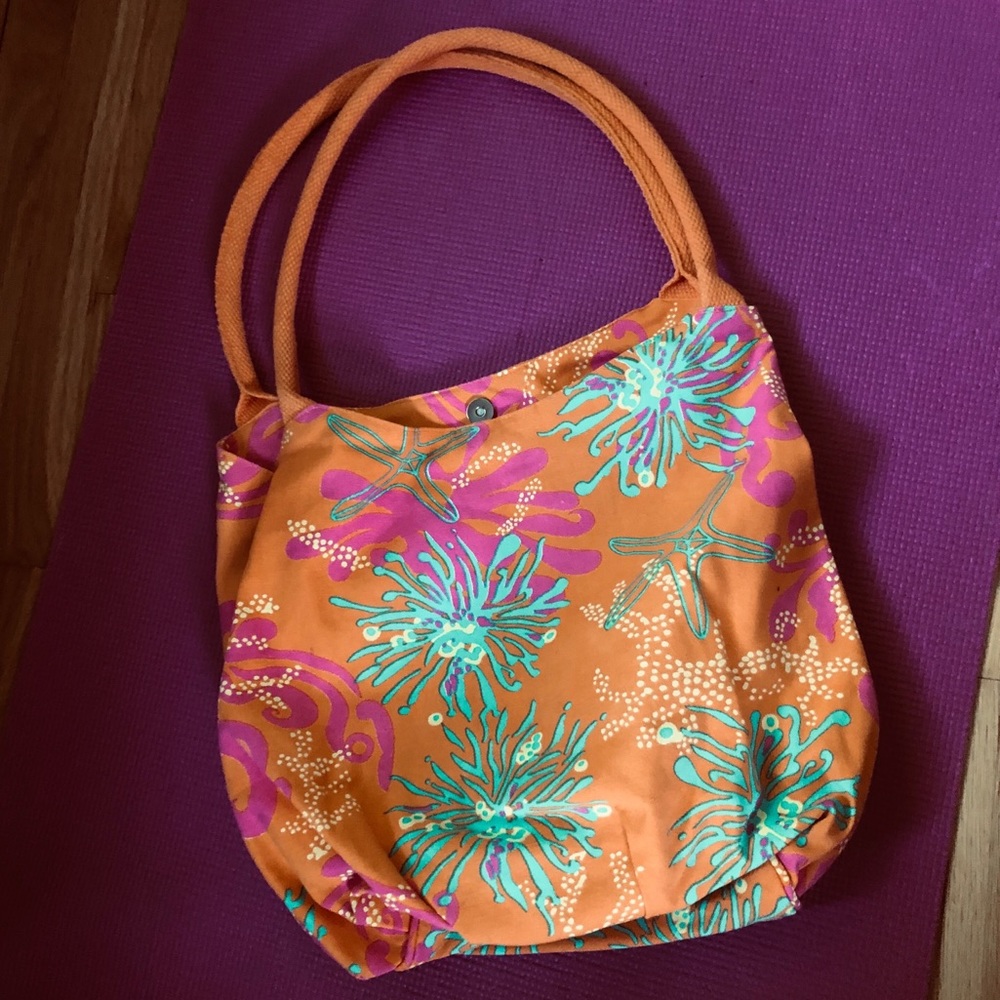 🧡🌸 Tropical Canvas Tote 🌸🧡
